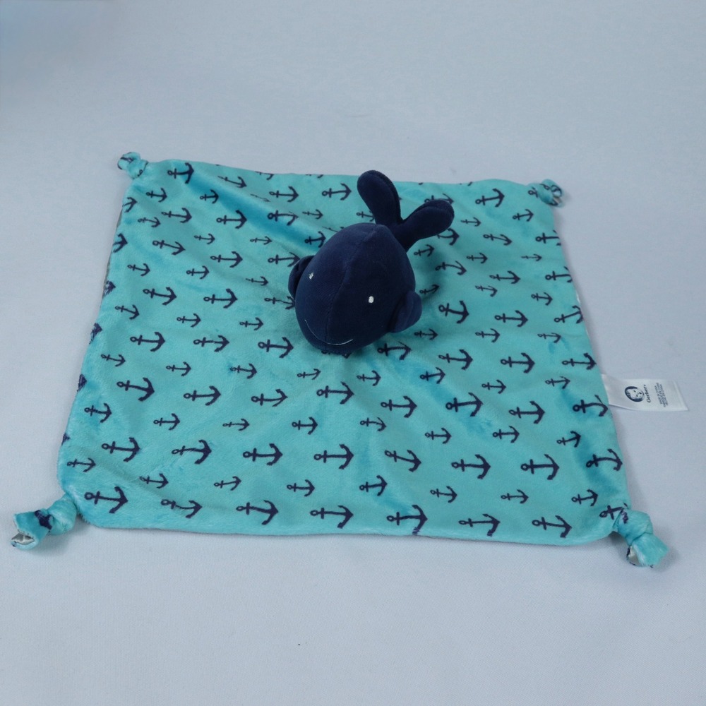 Gerber Baby 12" Whale Anchor Nautical Plush Blue Lovey‎ Security Blanket